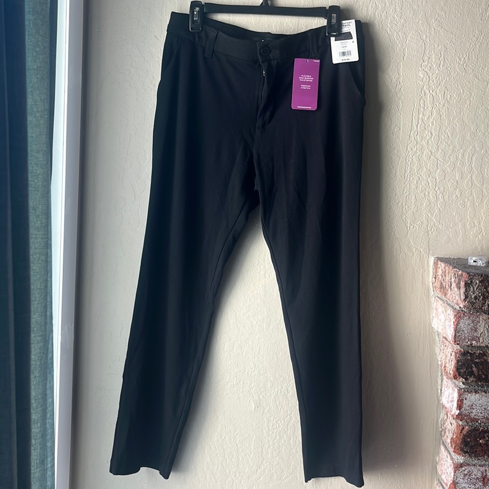 Soft comfortable/stretchable black pants for casual dressing.